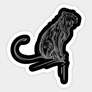 Sunset Lion Sticker